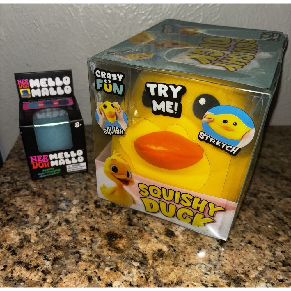 Squishy Duck Squish Squeeze Stretch Viral Squishy & Needoh Mello Mallo Schylling
